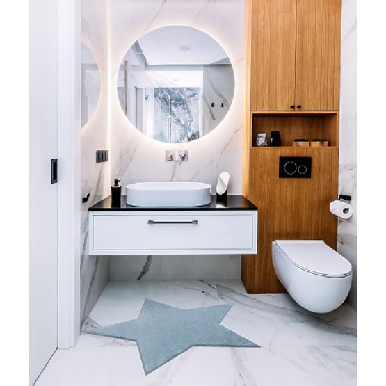 Perivi tepih SHAPE 3148 Zvijezda Shaggy - plavi plišani, protuklizni