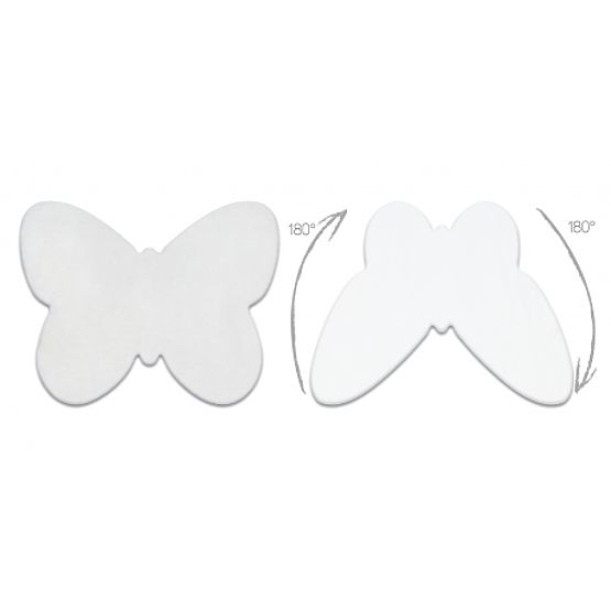 Perivi tepih SHAPE 3150 Leptir Shaggy - plišani, protuklizni, boja slonovače