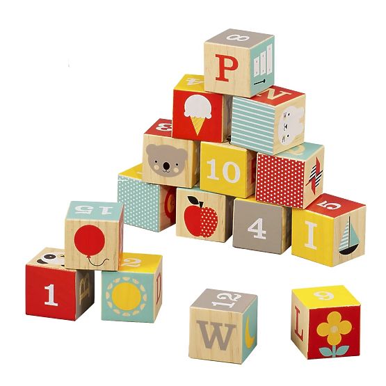 Petit Collage Drvene kocke ABC