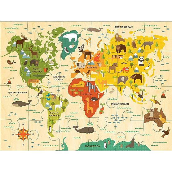 Petit Collage Floor puzzle naš svijet