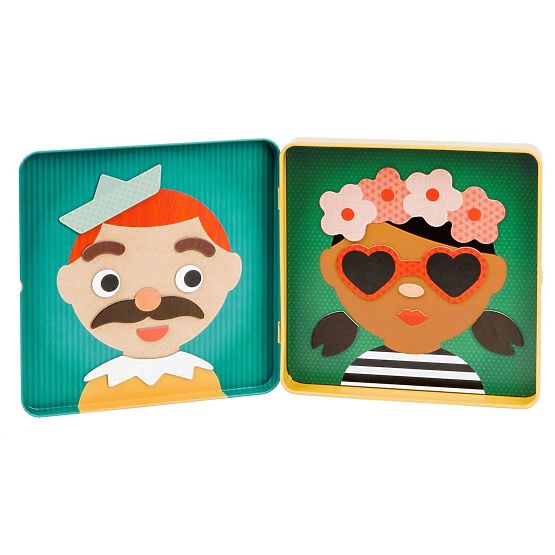 Petit Collage Magnetna puzzle Sretna lica
