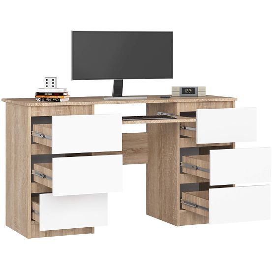 PISAĆI STOL A-11 CLP 6SZ PK SONOMA / BIJELA