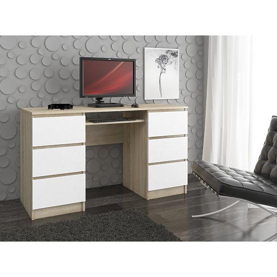 PISAĆI STOL A-11 CLP 6SZ PK SONOMA / BIJELA