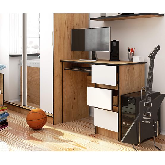 PISAĆI STOL A-6 CLP HRAST CRAFT / BIJELI DESNOSTRANI