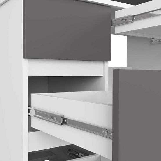 PISAĆI STOL A-7 CLP PK BIJELI / SIVI LIJEVOSTRANI