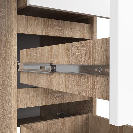 PISAĆI STOL A-7 CLP SONOMA / BIJELI PK DESNORUKI