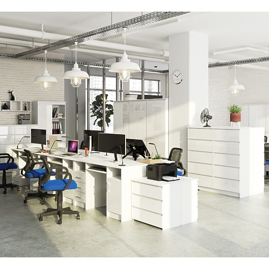 PISAĆI STOL ANA PK BIJELI / BIJELI SJAJ