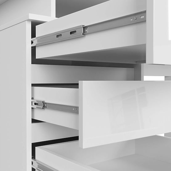 PISAĆI STOL CLP 135cm PK BIJELI / BIJELI SJAJ