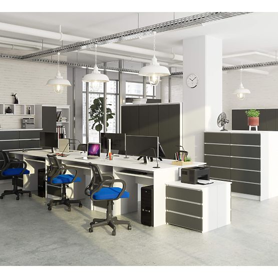 PISAĆI STOL CLP 135cm PK BIJELI / SIVI