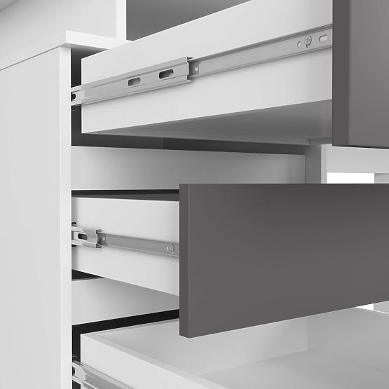 PISAĆI STOL CLP 135cm PK BIJELI / SIVI