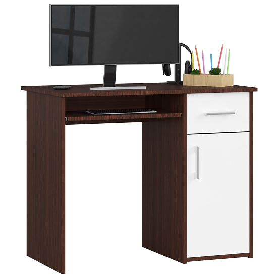 PISAĆI STOL PIN WENGE / BIJELA