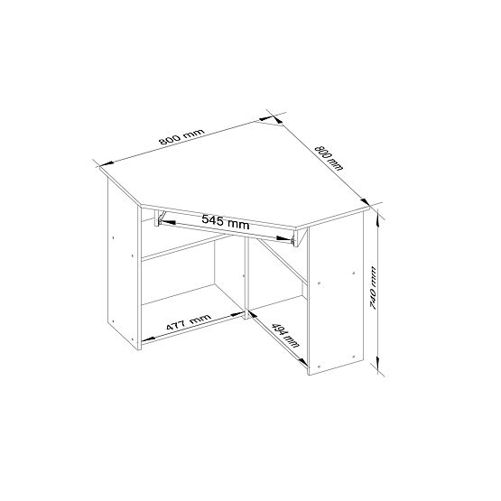 PISAĆI STOL TED PK BIJELI