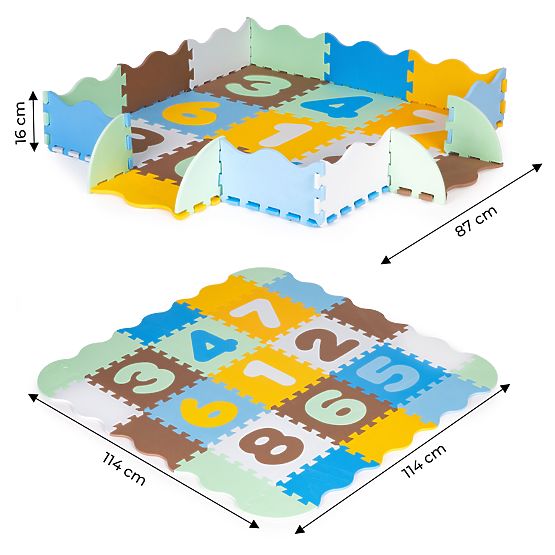 Pjenasta edukativna podloga ograda puzzle podloga za djecu