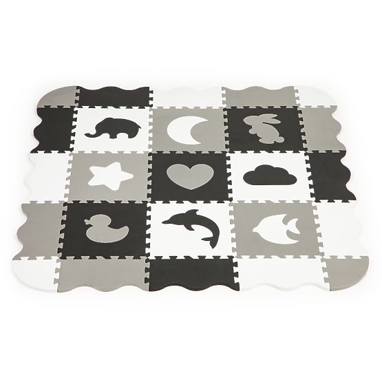 Pjenasta podloga s ogradom puzzle suhi bazen 25 kom ECOTOYS