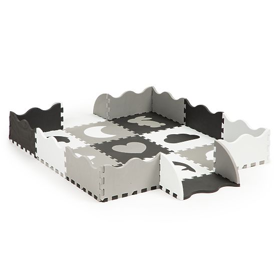Pjenasta podloga s ogradom puzzle suhi bazen 25 kom ECOTOYS