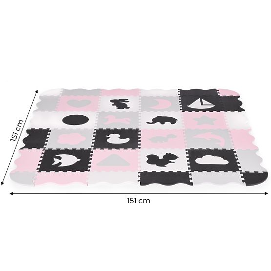 Pjenasta podloga s ogradom puzzle suhi bazen 36 elemenata ECOTOYS