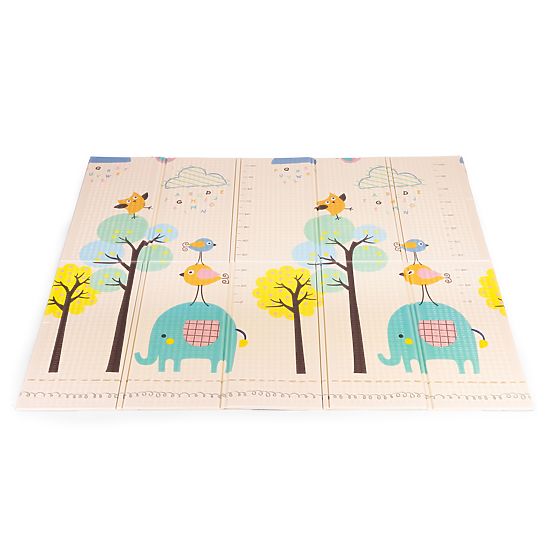 Pjenasta podloga za djecu 200x180 cm edukativna obostrana sklopiva mjerač rasta abeceda ECOTOYS