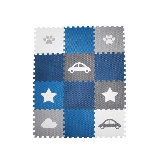 Pjenasta prostirka za igru 12 kom - Oblak, auto, cipela, zvijezde