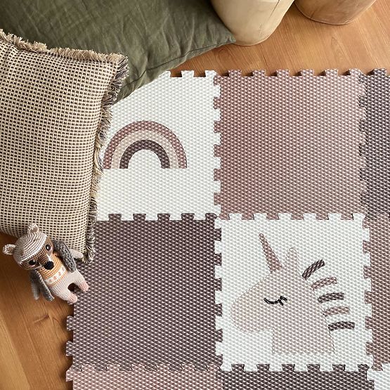 Pjenasta slagalica 9 dijelova - jednorog i duga