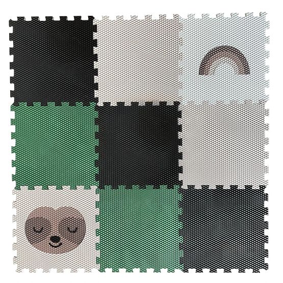 Pjenaste puzzle 9 dijelova - lijenivac i duga