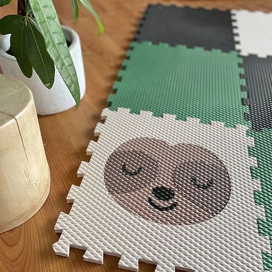 Pjenaste puzzle 9 dijelova - lijenivac i duga