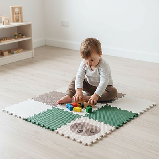 Pjenaste puzzle 9 dijelova - lijenivac i duga