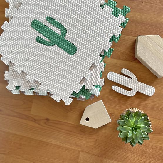 Pjenaste puzzle 9 dijelova - lijenivac i duga