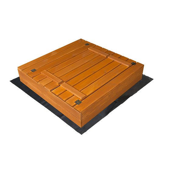 Zatvoreno pješčano igralište s klupama 100x100 cm
