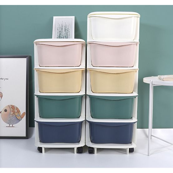 Plastični regal na kotačićima za djecu s ladicama