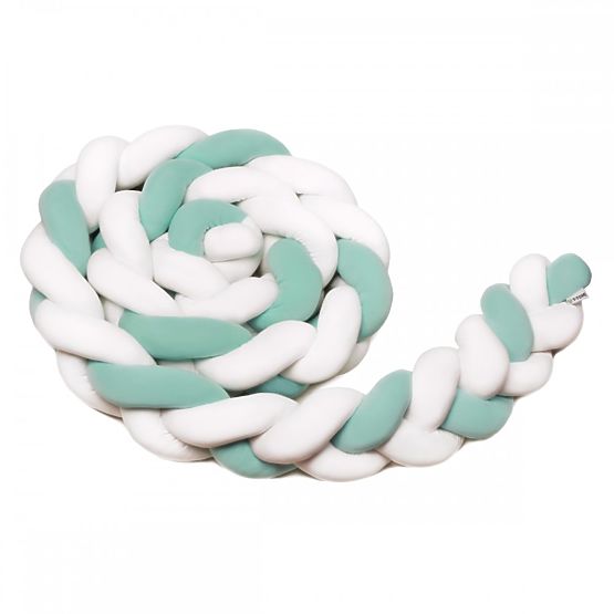 Pletenica mantinel 360 cm - menta-bijela
