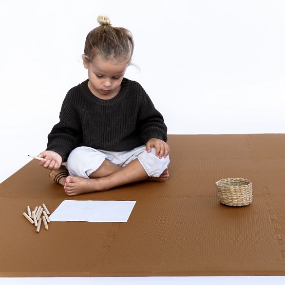 Podloga za igru TODDLEKIND 130 x 130 cm - Camel