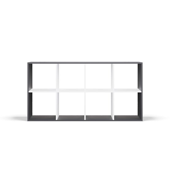 Polica Malax 2X4 ANTRACIT BIJELA