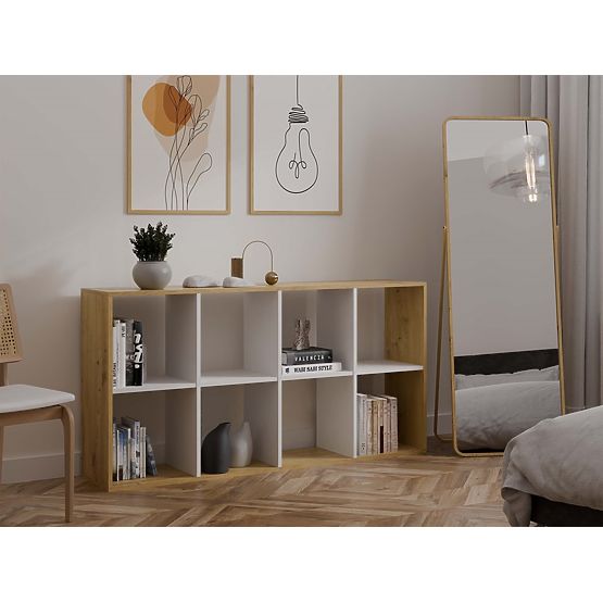 Polica Malax 2X4 HRAST ARTISAN BIJELA