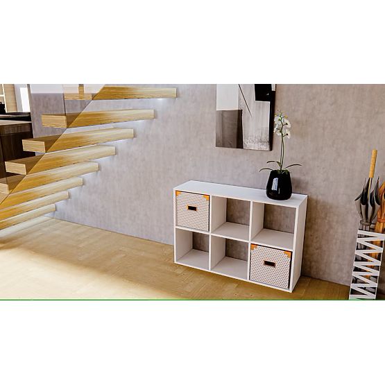 Polica s policama 2x3 - bijela