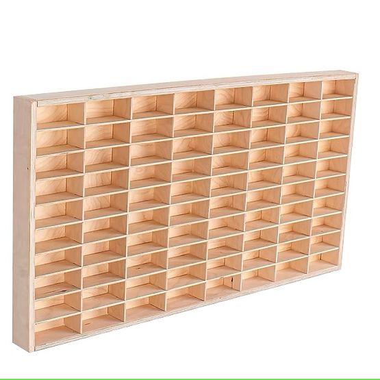 Polica za autiće Hot Wheels - prirodna, 80 mjesta