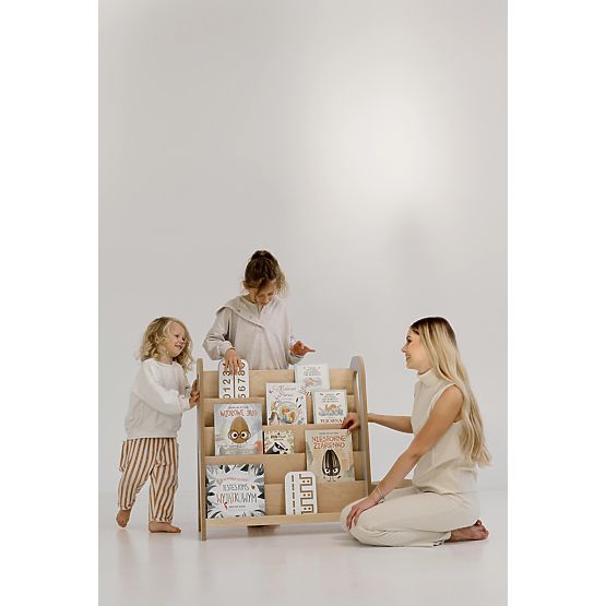 Polica za knjige SLIM M - prirodna