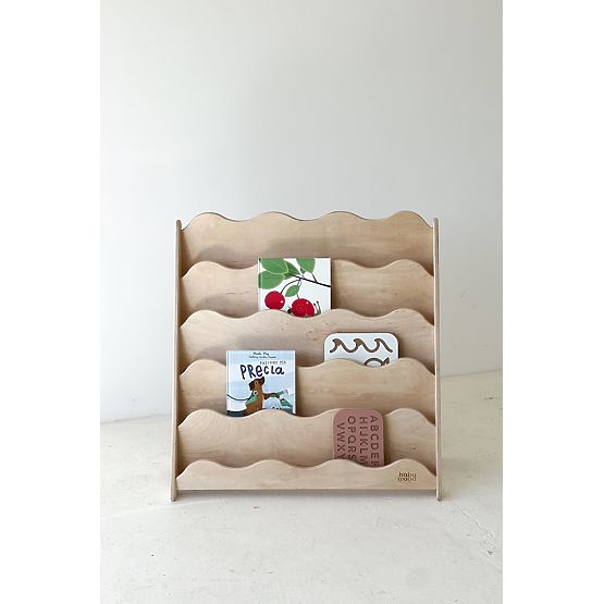 Polica za knjige WAVE M - prirodna