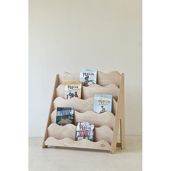 Polica za knjige WAVE M - prirodna