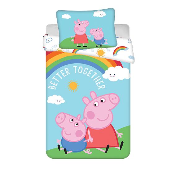 Posteljina Prase Peppa 100 x 135 cm + 40 x 60 cm