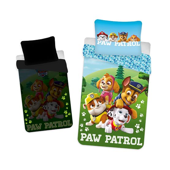 Posteljina sa svjetlećim efektom Paw Patrol 140 x 200 cm + 70 x 90 cm