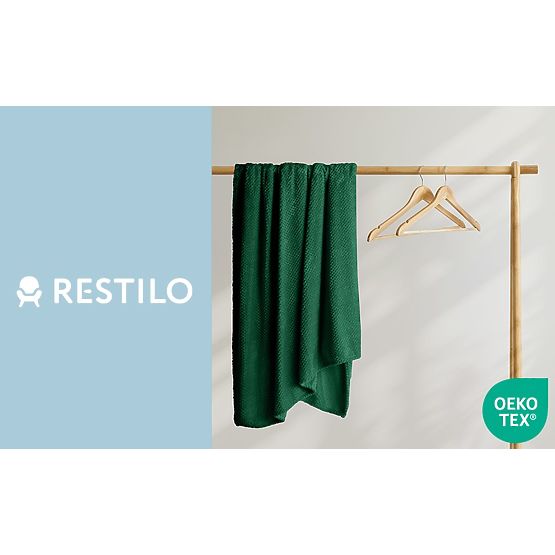 Prekrivač HENRY boja boce zelena utisnuti žakard moderni stil 220x240