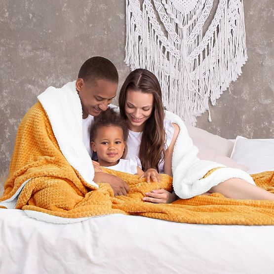 Prekrivač SHLEEPY narančasti s žakard uzorkom klasični stil 170x210