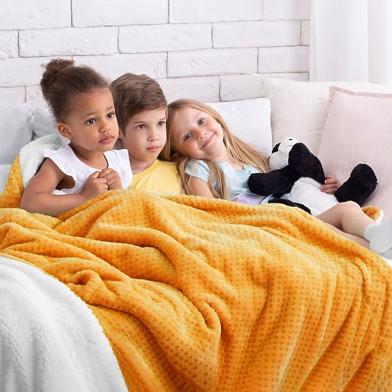 Prekrivač SHLEEPY narančasti s žakard uzorkom klasični stil 170x210