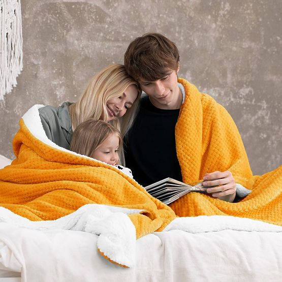 Prekrivač SHLEEPY narančasti s žakard uzorkom klasični stil 170x210