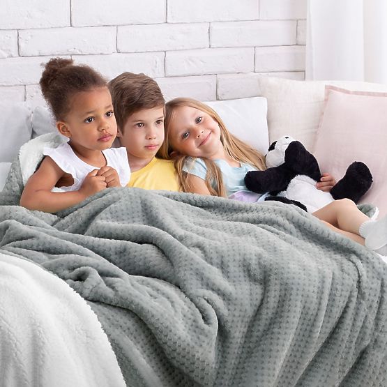 Prekrivač SHLEEPY sivi s žakard uzorkom klasičnog stila 220x240