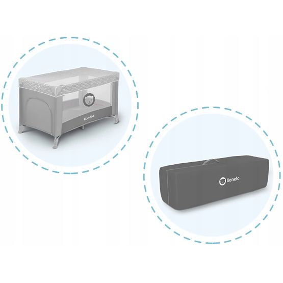 Putni krevetić LIONELO Adriaa - sivi