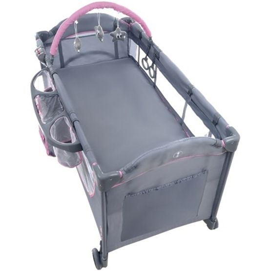 Putni krevetić Comfort Plus - sivo-ružičasti