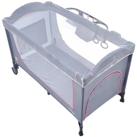 Putni krevetić Comfort Plus - sivo-ružičasti