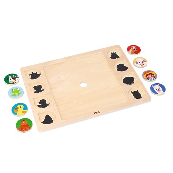 Puzzle 2u1 Farma - slagalica pronađi sjenu