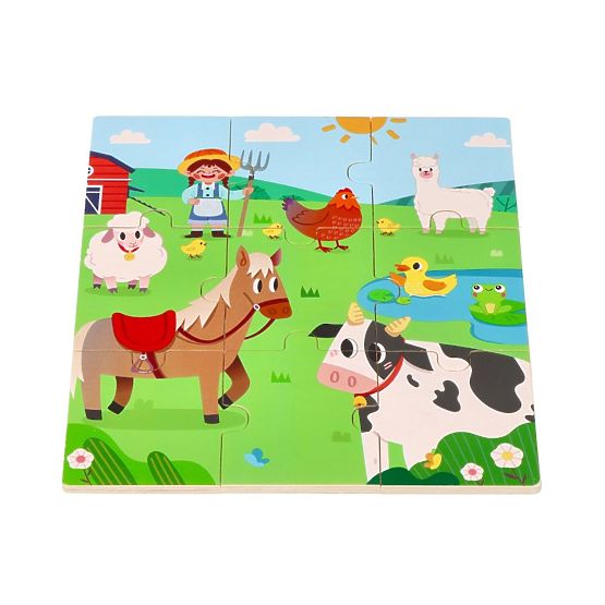 Puzzle 2u1 Farma - slagalica pronađi sjenu